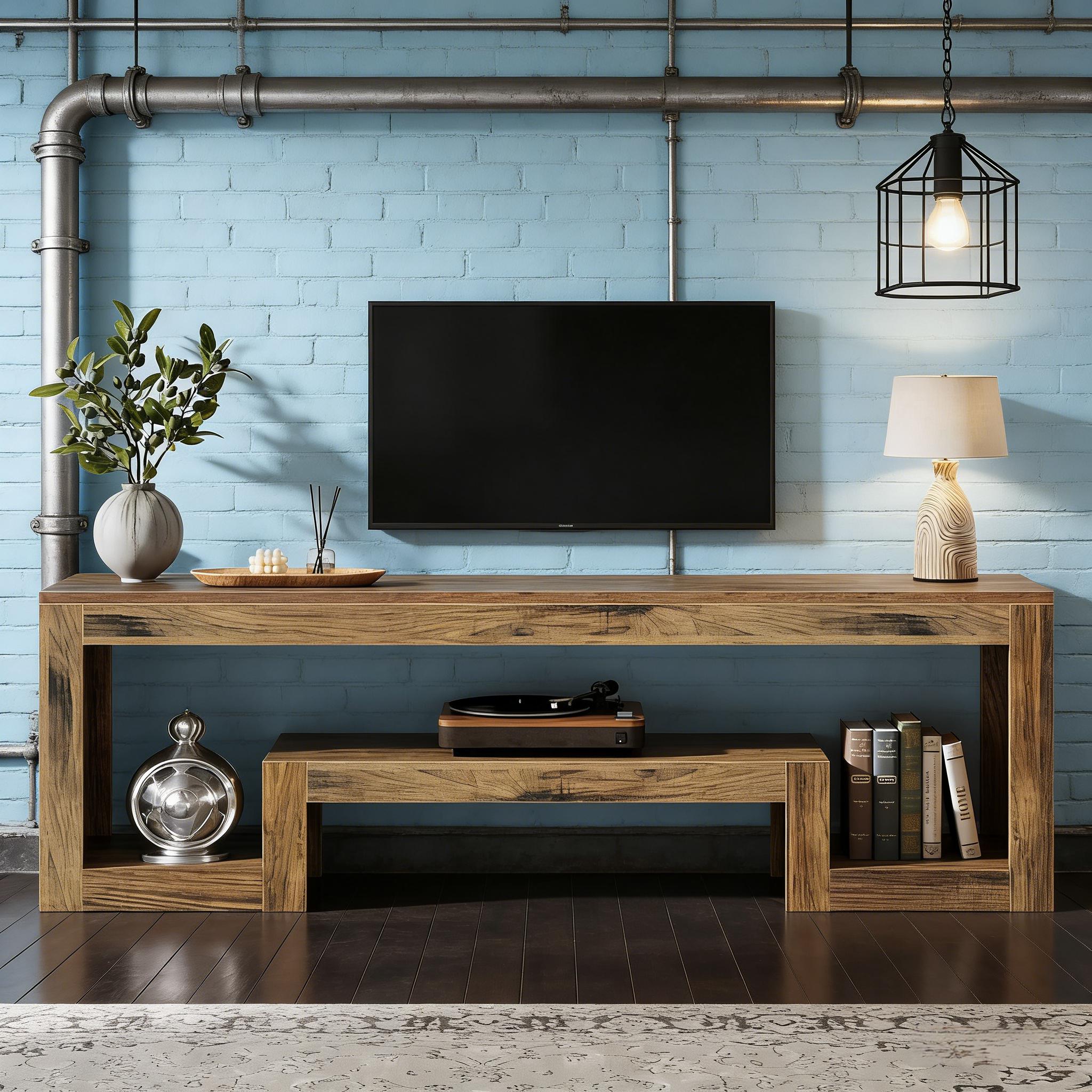 Vintage Tv Stand Media Console Table For Living Room Furniture_voghion.com